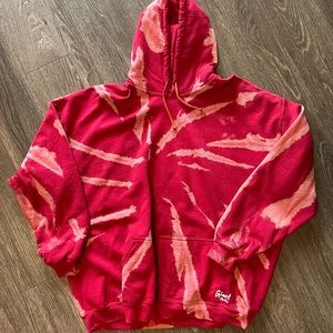 Giant Hoodie - Red Tie dye